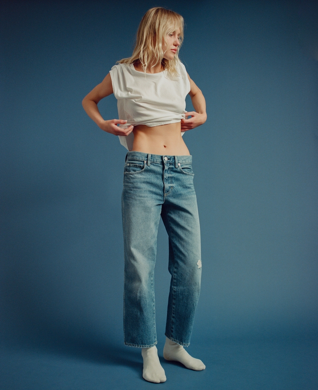 AMO Denim Instagram ad creative — Meta and Pinterest performance